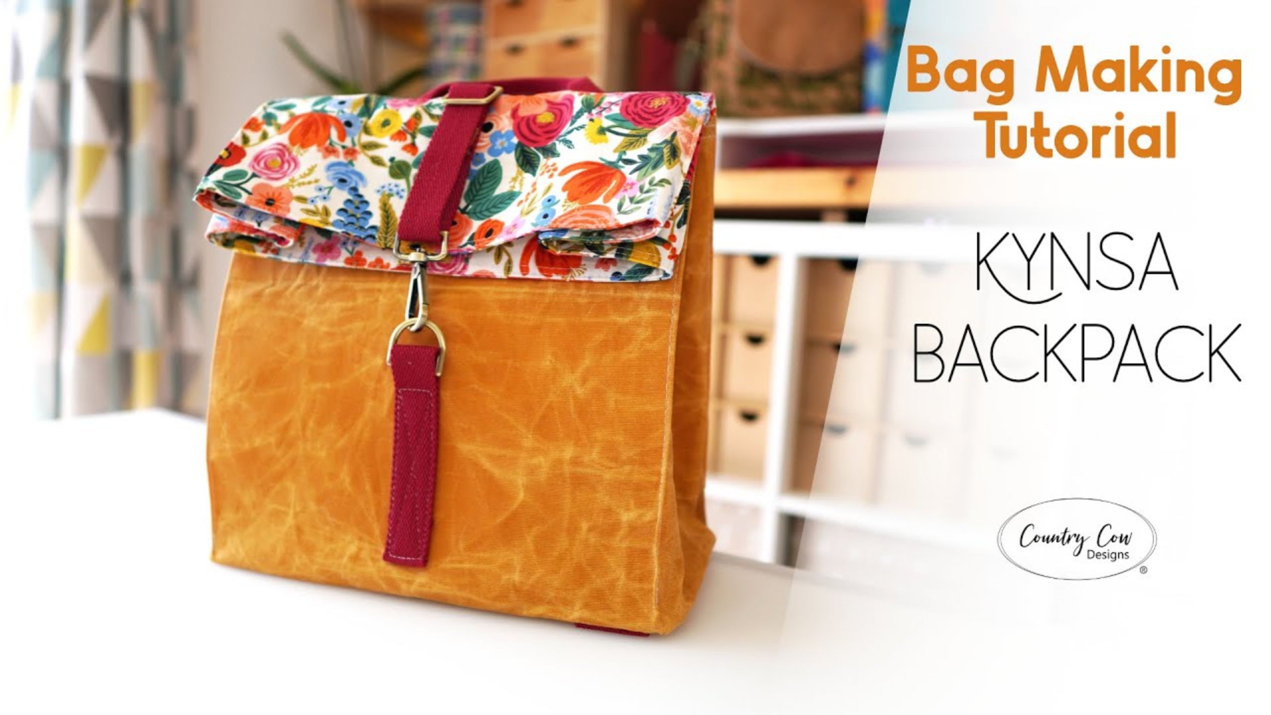 Kynsa Backpack - Full Bag Making Tutorial with Country Cow Designs