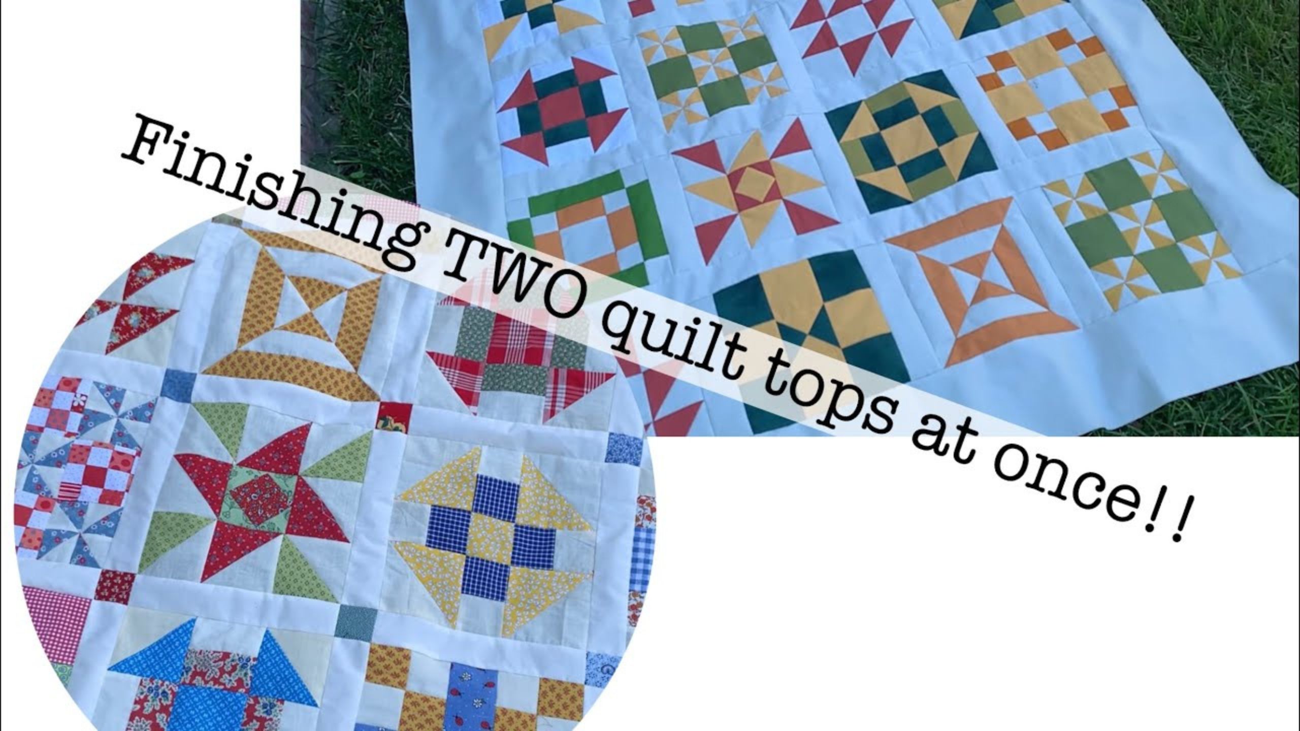 Finishing BOTH of my summertime sampler quilts today with Beth Shibley