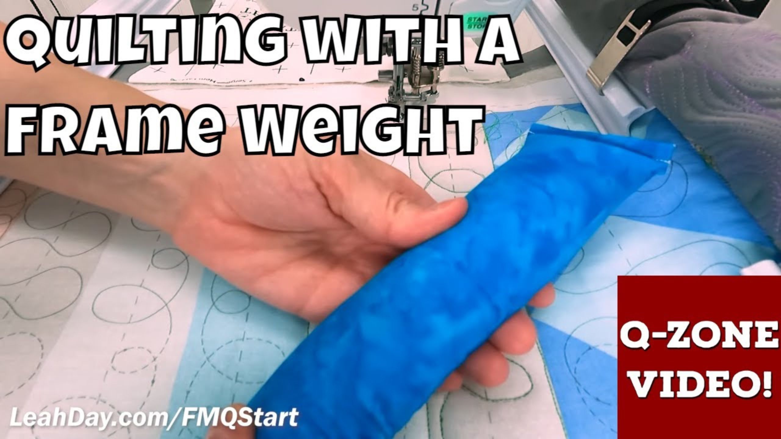 Quilting with a Frame Weight - Beginner FMQ Loops - Start Quilting #6 with Leah Day