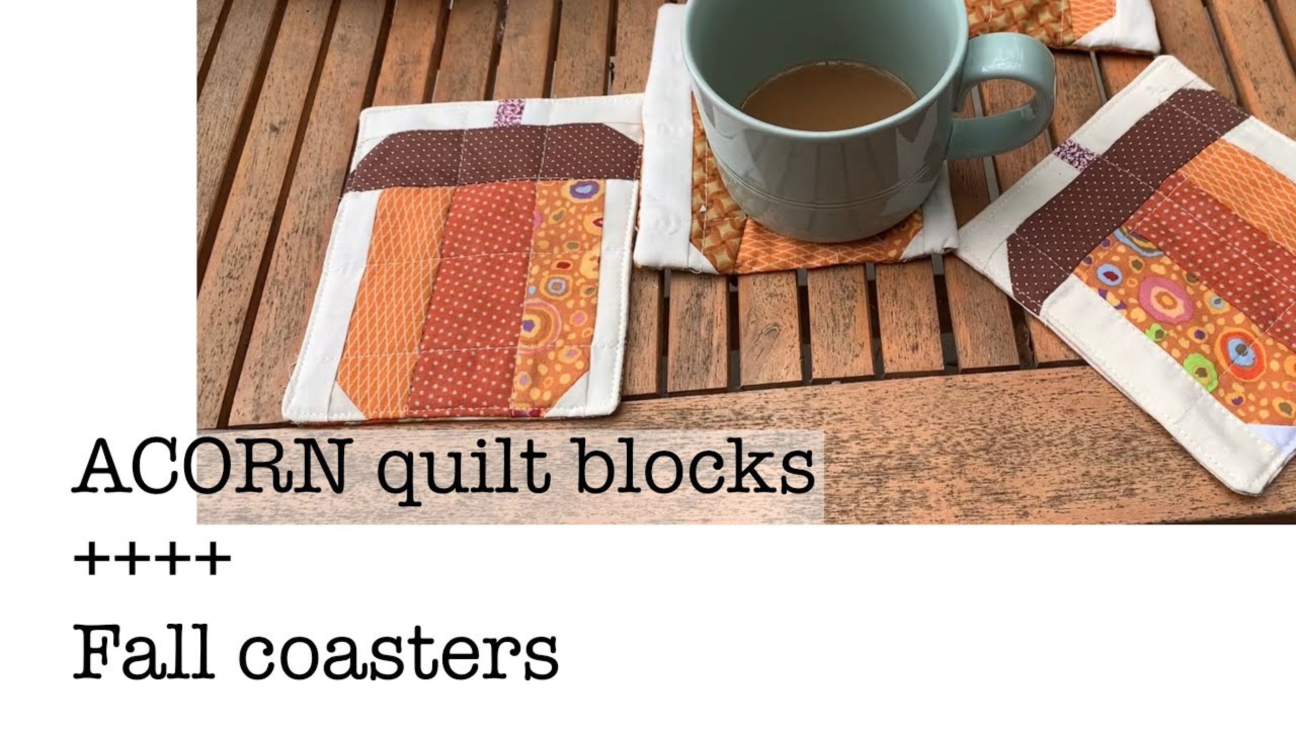 Little acorn quilt blocks - Fall sewing with Beth Shibley