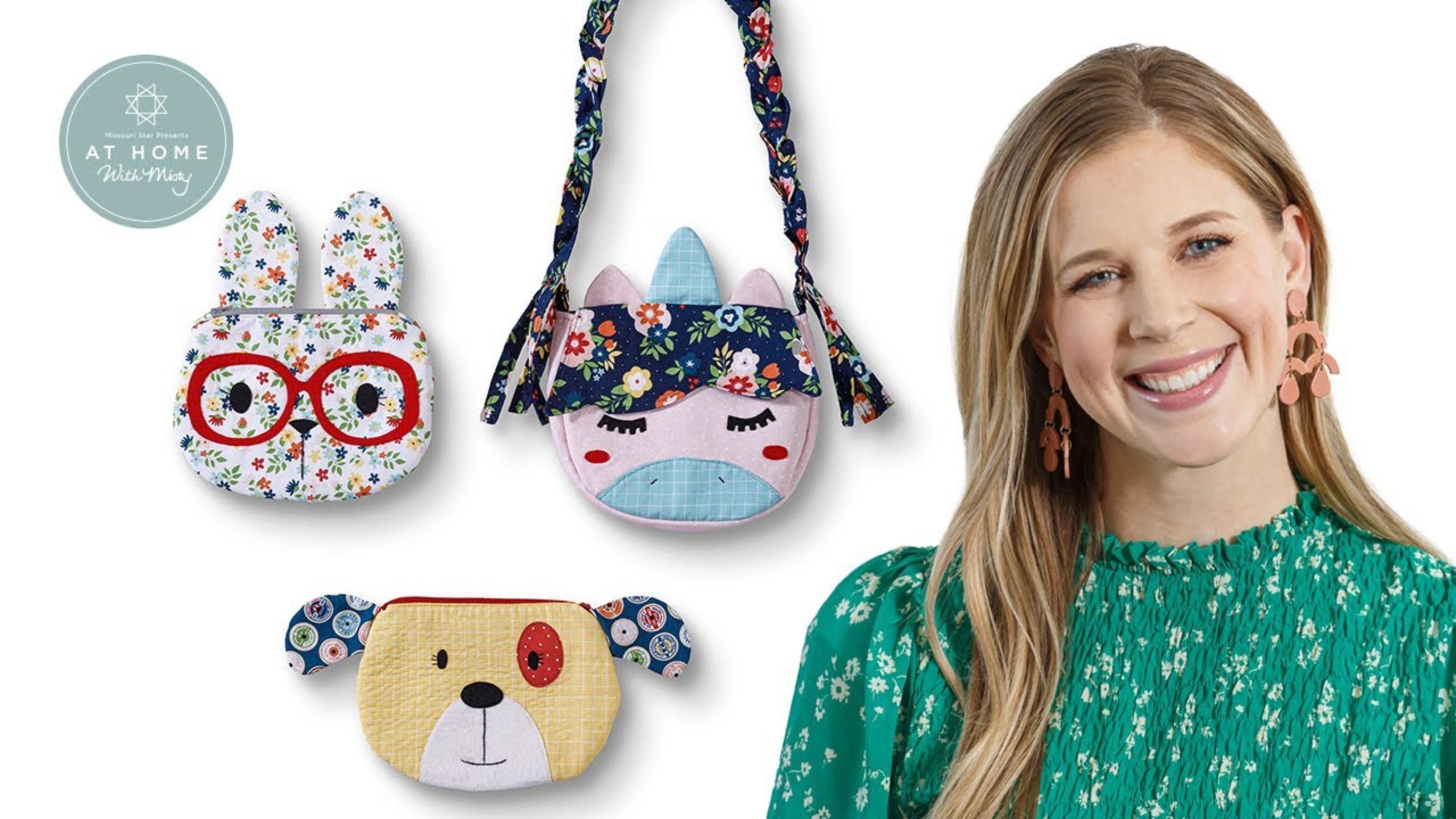 Make a "Zippy Critter Pouch" with Misty Doan on At Home With Misty (Video Tutorial)