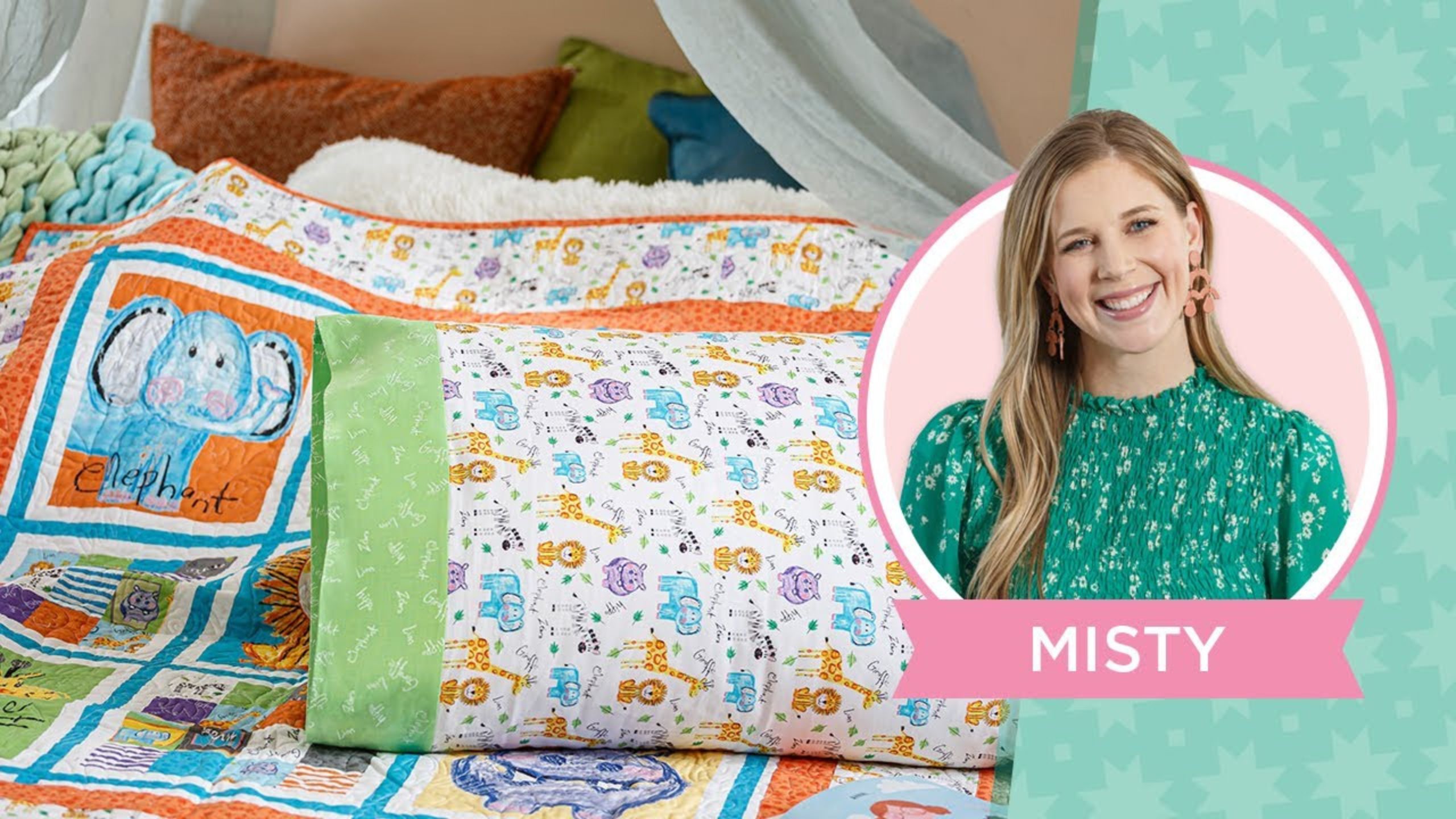 Learn how to make an adorable Big Brothers/Big Sisters Pillow Case - a tutorial with Misty Doan!