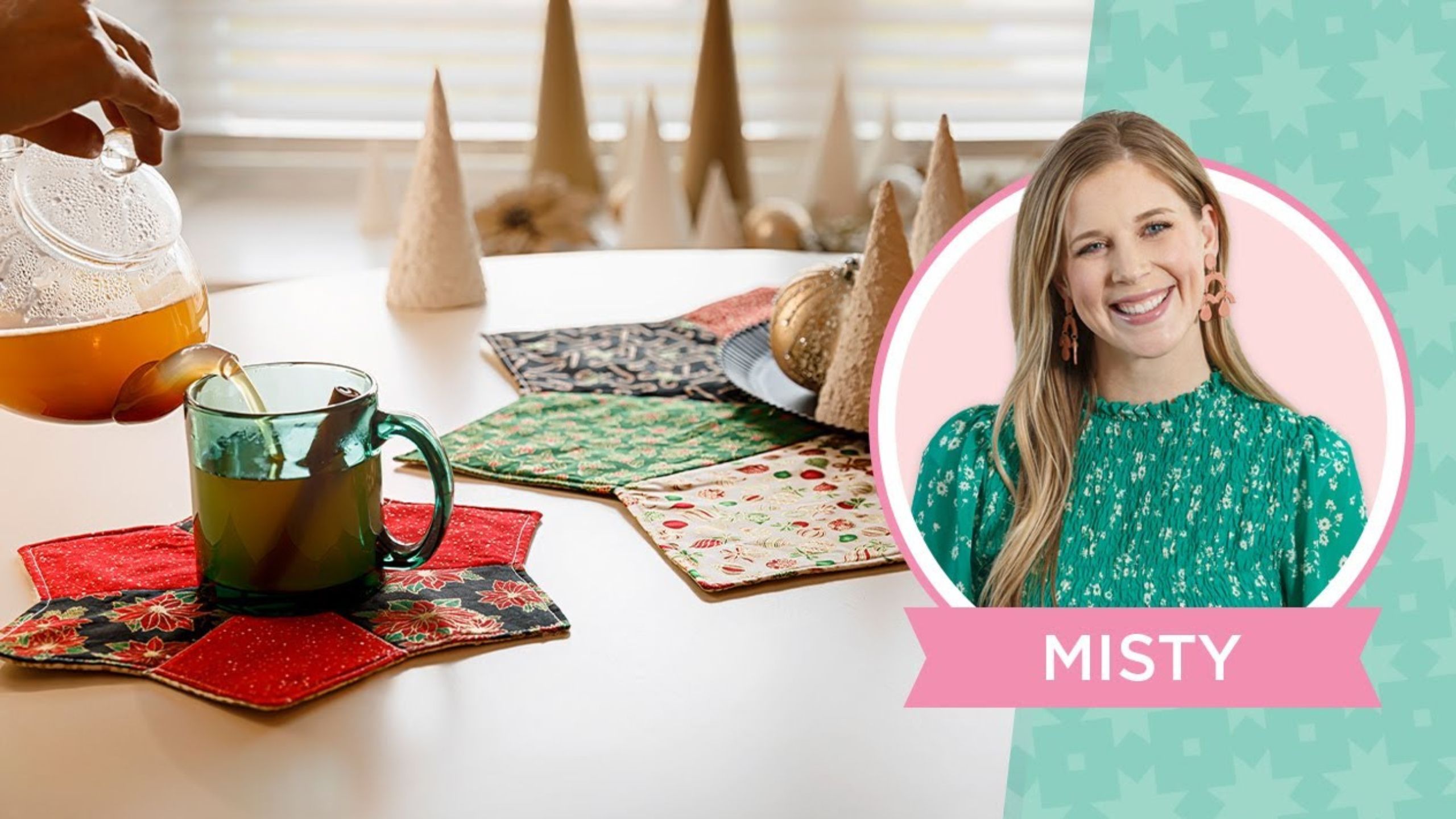 Learn how to make a Periwinkle Table Topper & Bowl Cozy with Misty Doan on Missouri Star LIVE!
