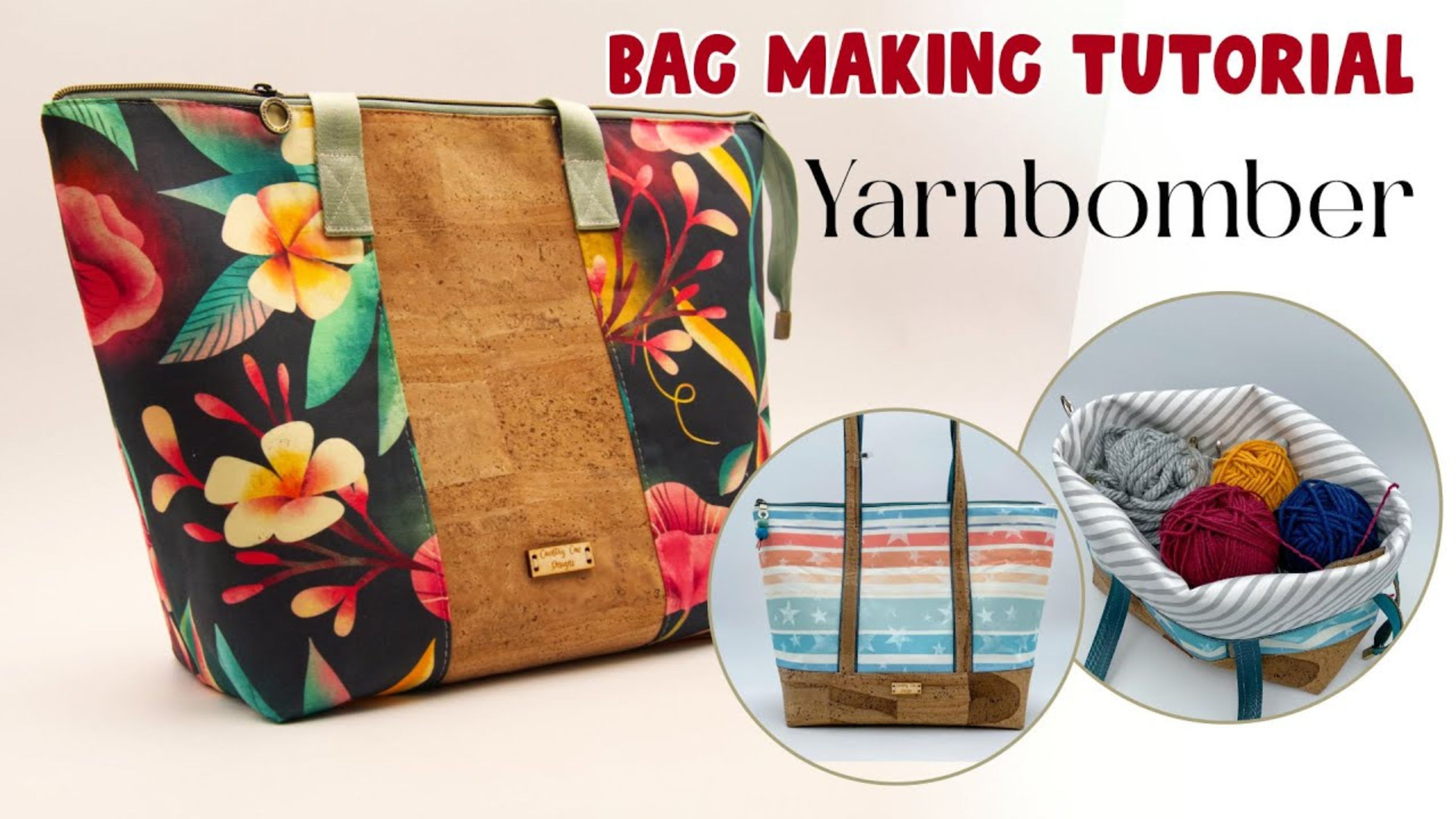 Yarnbomber Project Tote - Bag Making Tutorial with Country Cow Designs
