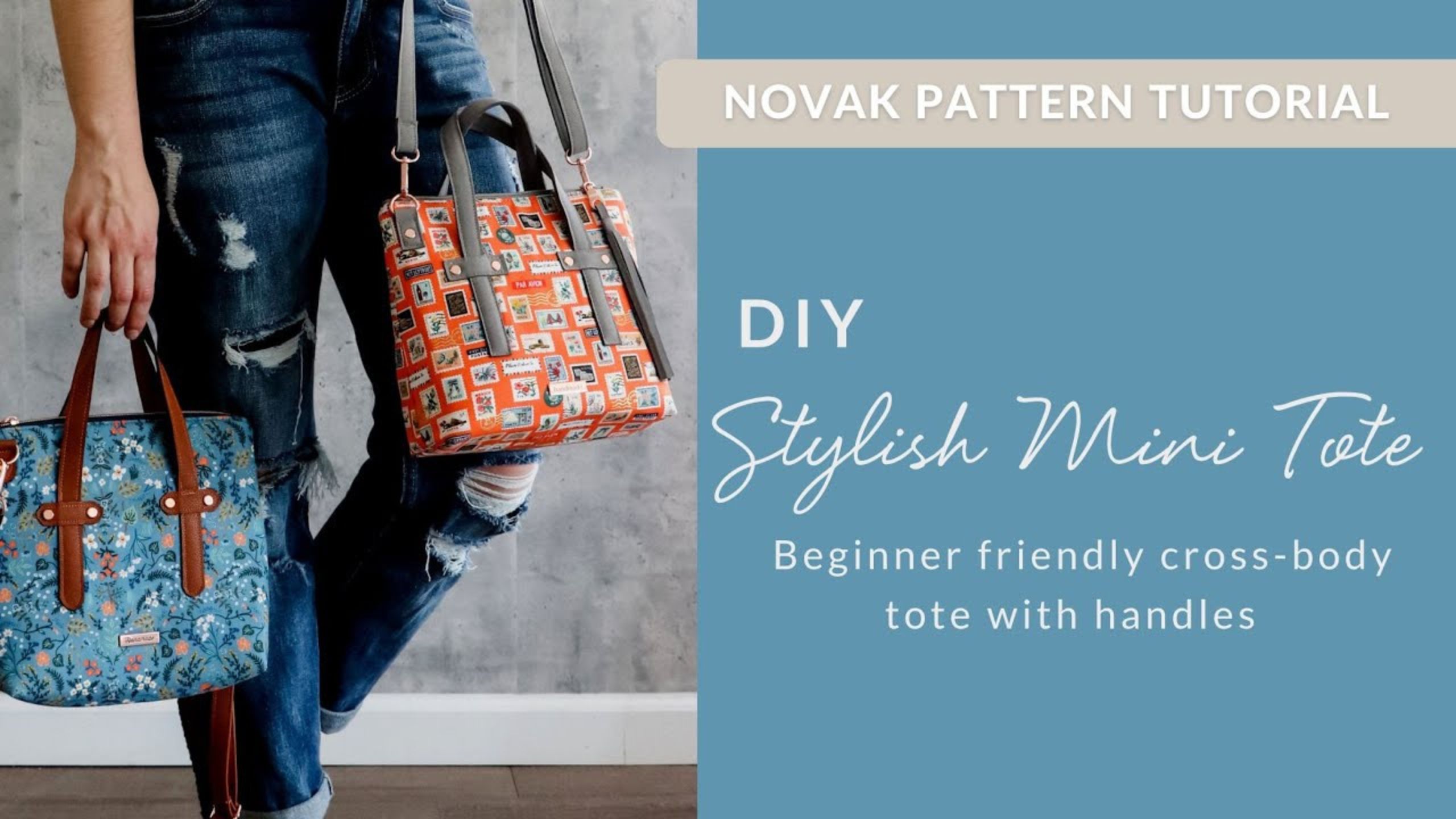 DIY Stylish Mini Tote Featuring the Novak Pattern with Sallie Tomato