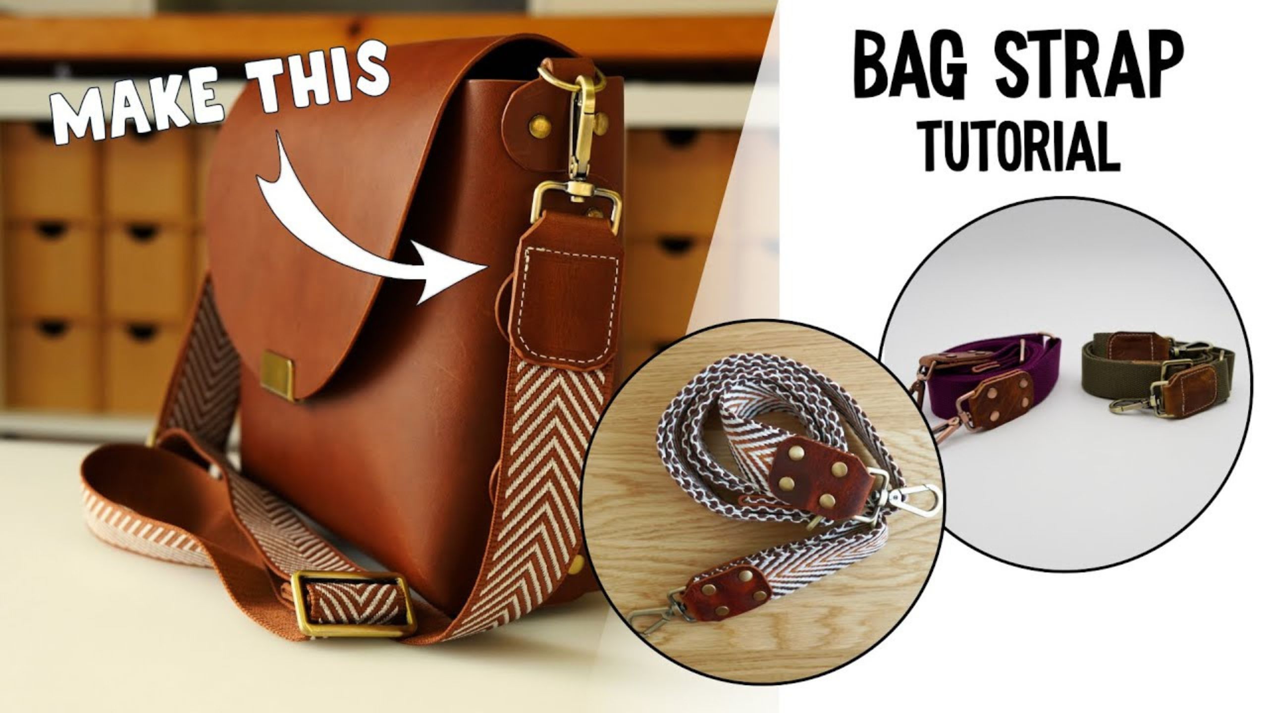 How To Make a Leather and Webbing Bag Strap with Country Cow Designs