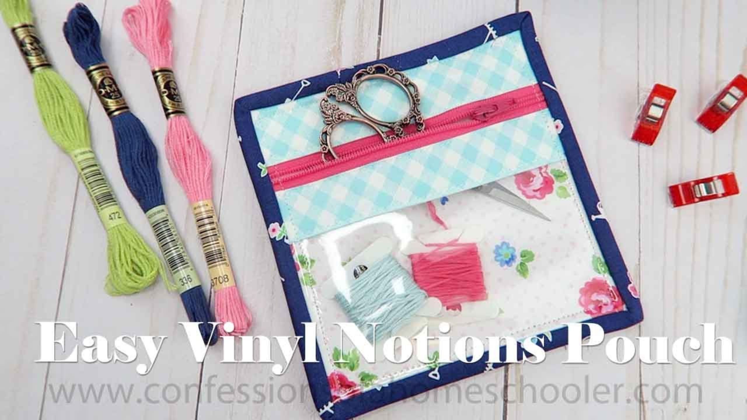 Easy Mini Vinyl Notions Pouch // Sewing tutorial with Erica Arndt!