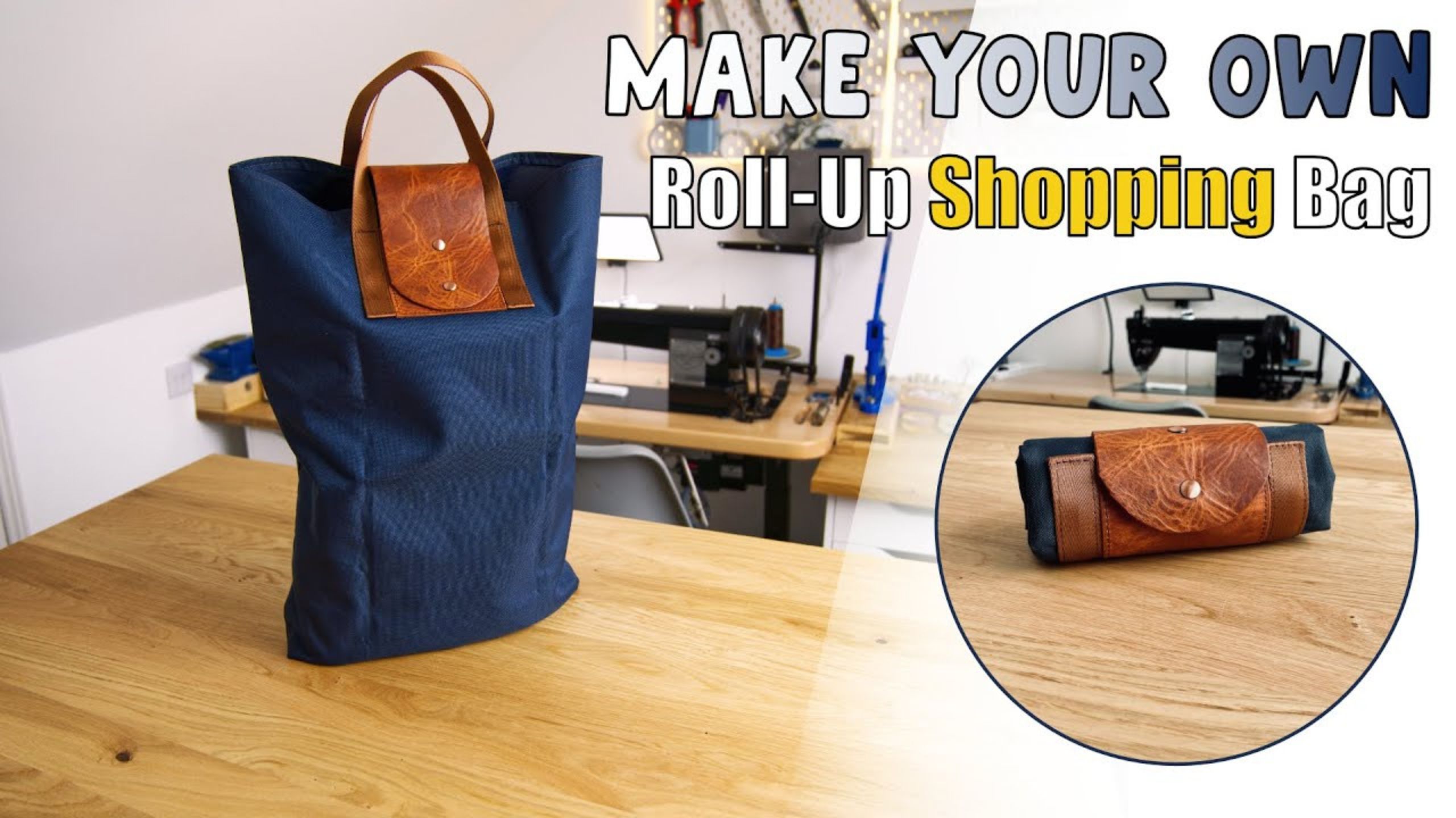 Rollup Shopping Bag Tutorial - DIY Bag from Country Cow Designs