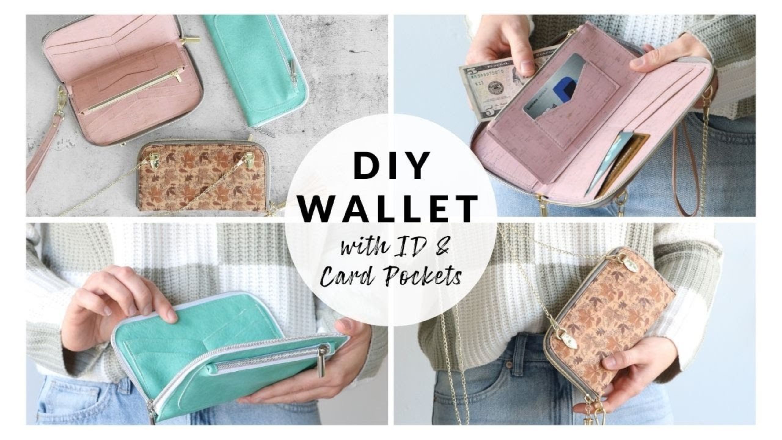 DIY WALLET with ID & Card Pockets using the Bella Wallet Pattern with Sallie Tomato