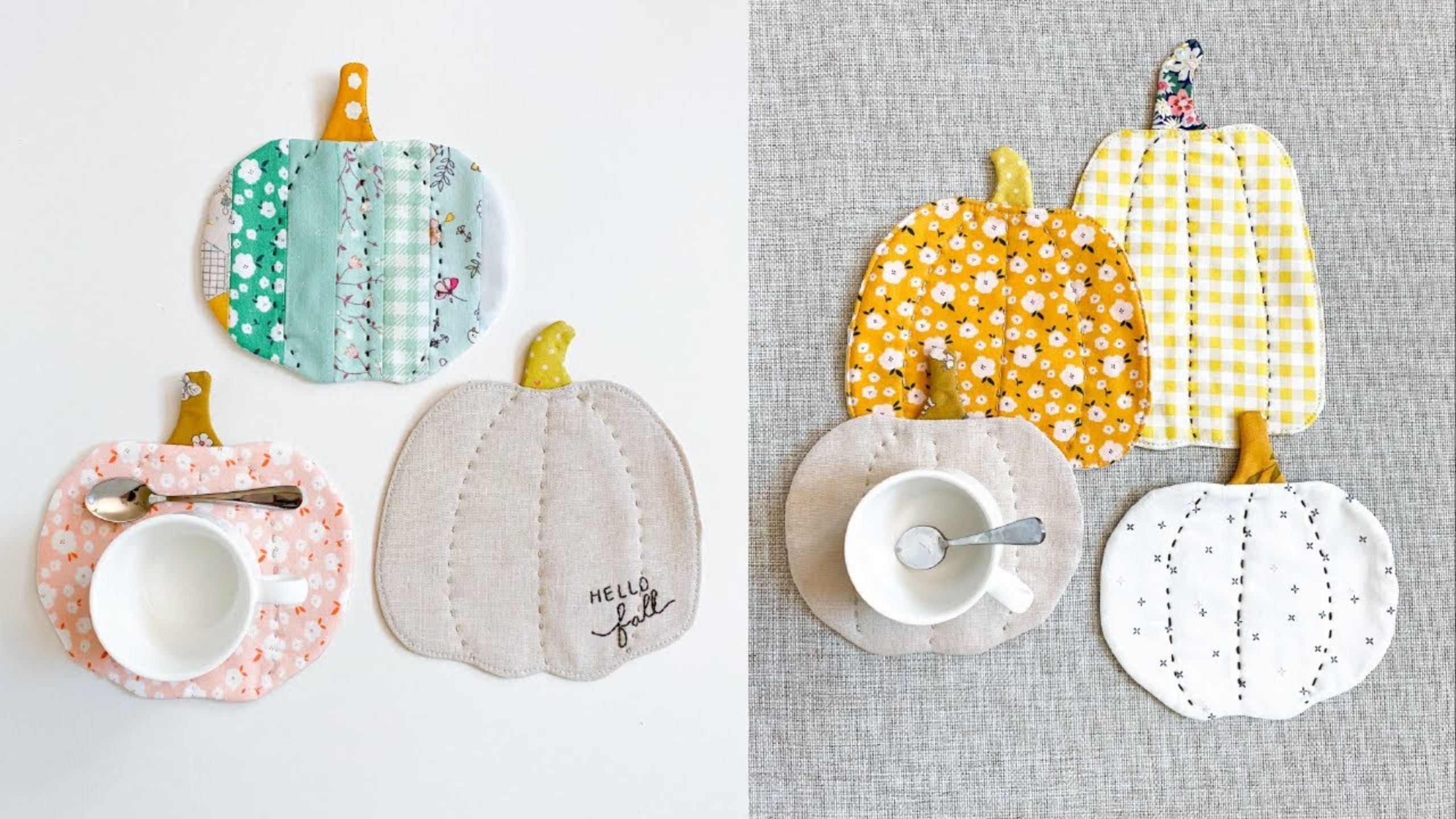 Pumpkin Coasters | DIY Teamats with Minki Kim