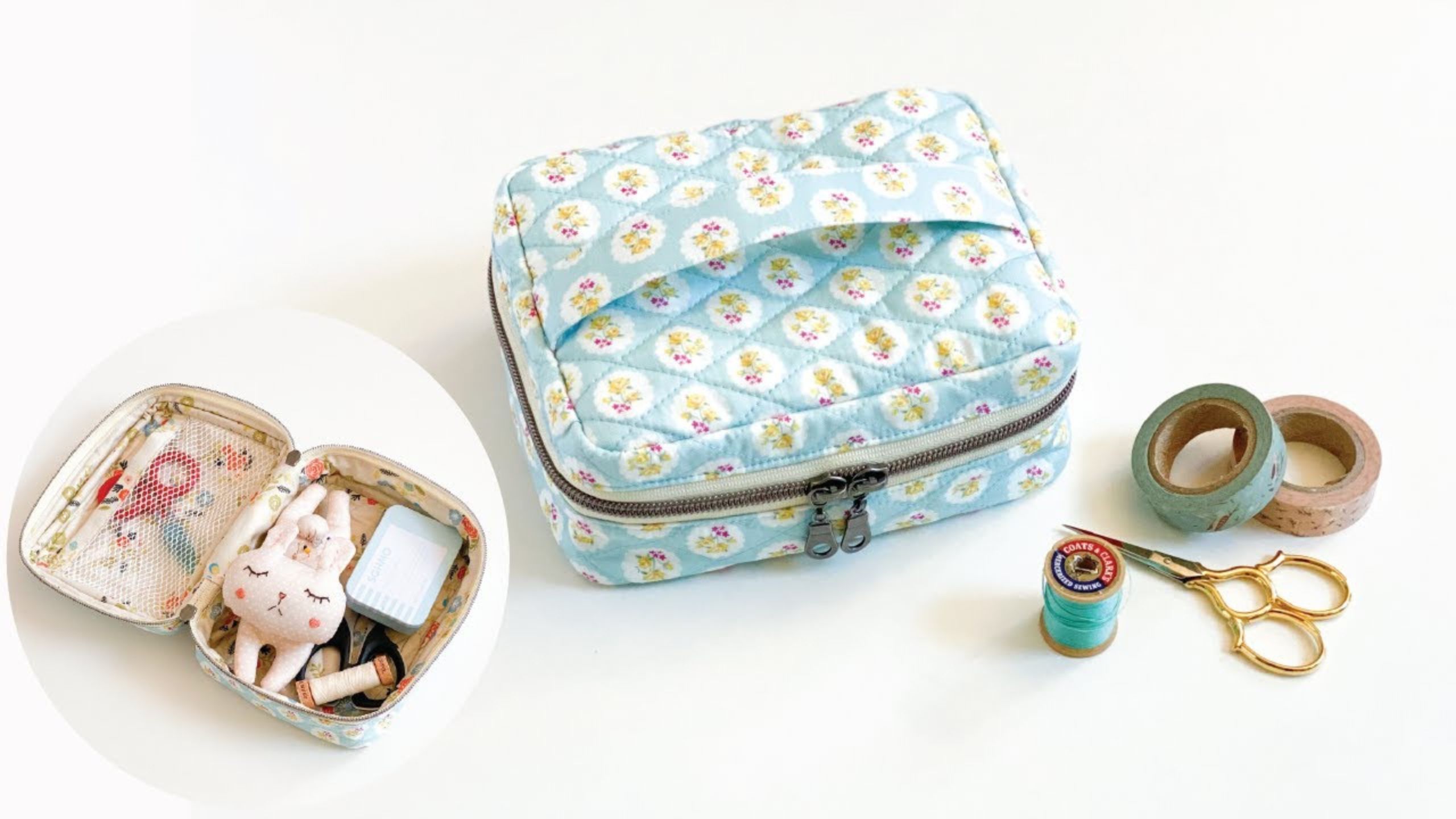 How to sew Daily Essential Pouch | Quilted Zipper Case with Minki Kim