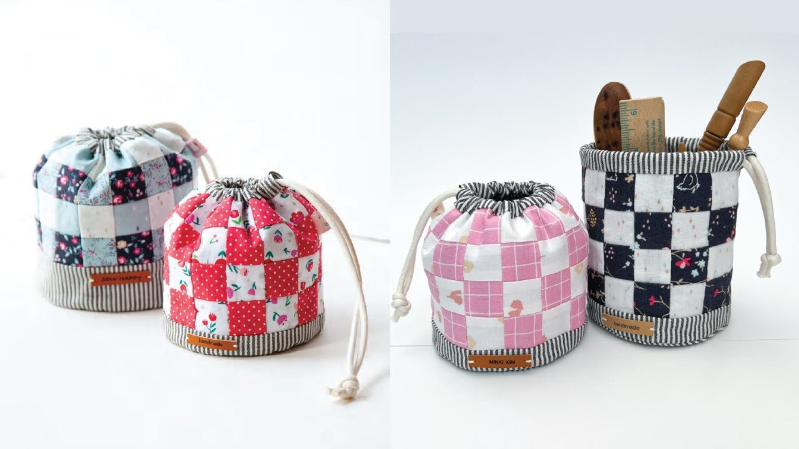 How to Checkered Drawstring Bag with Minki Kim