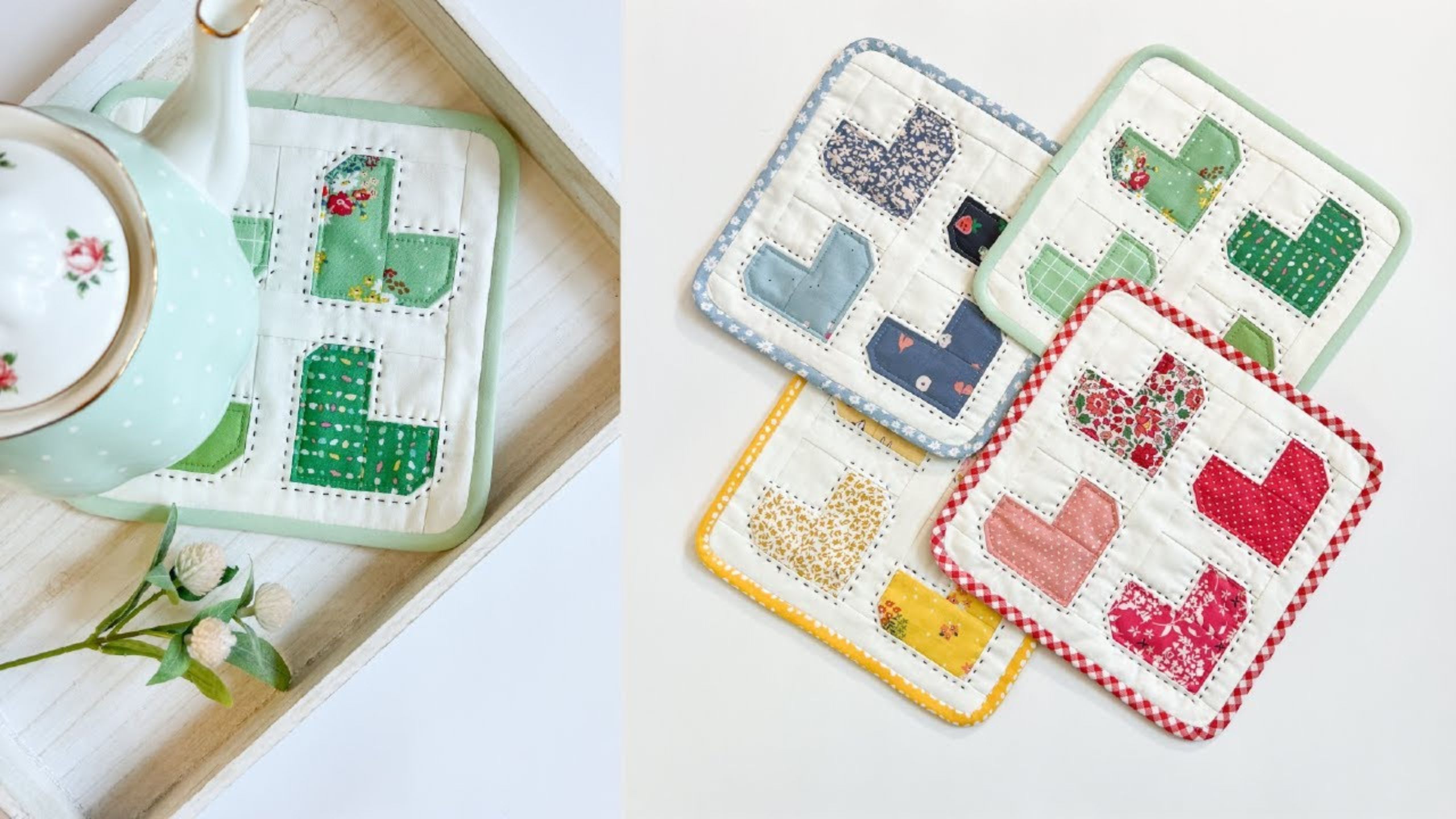 How to sew a Heart Placemat | Valentine's Day Craft Idea with Minki Kim