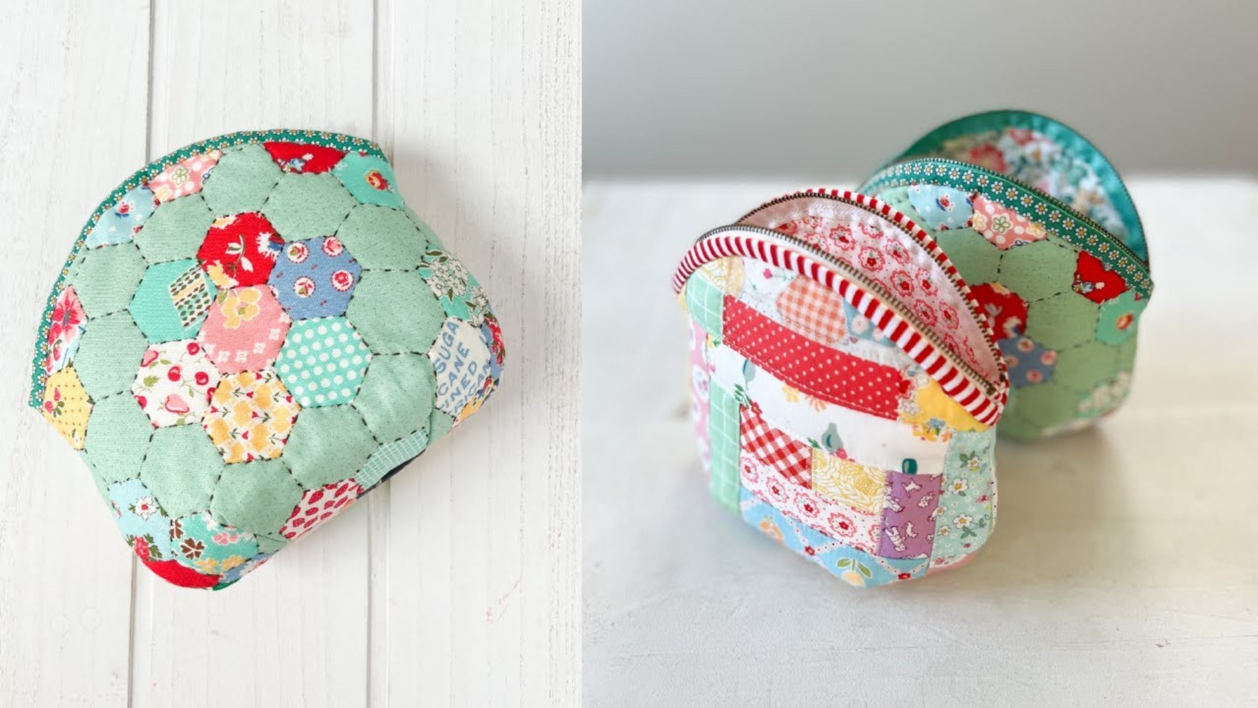 How to sew a Scrappy Seashell Pouch with Minki Kim