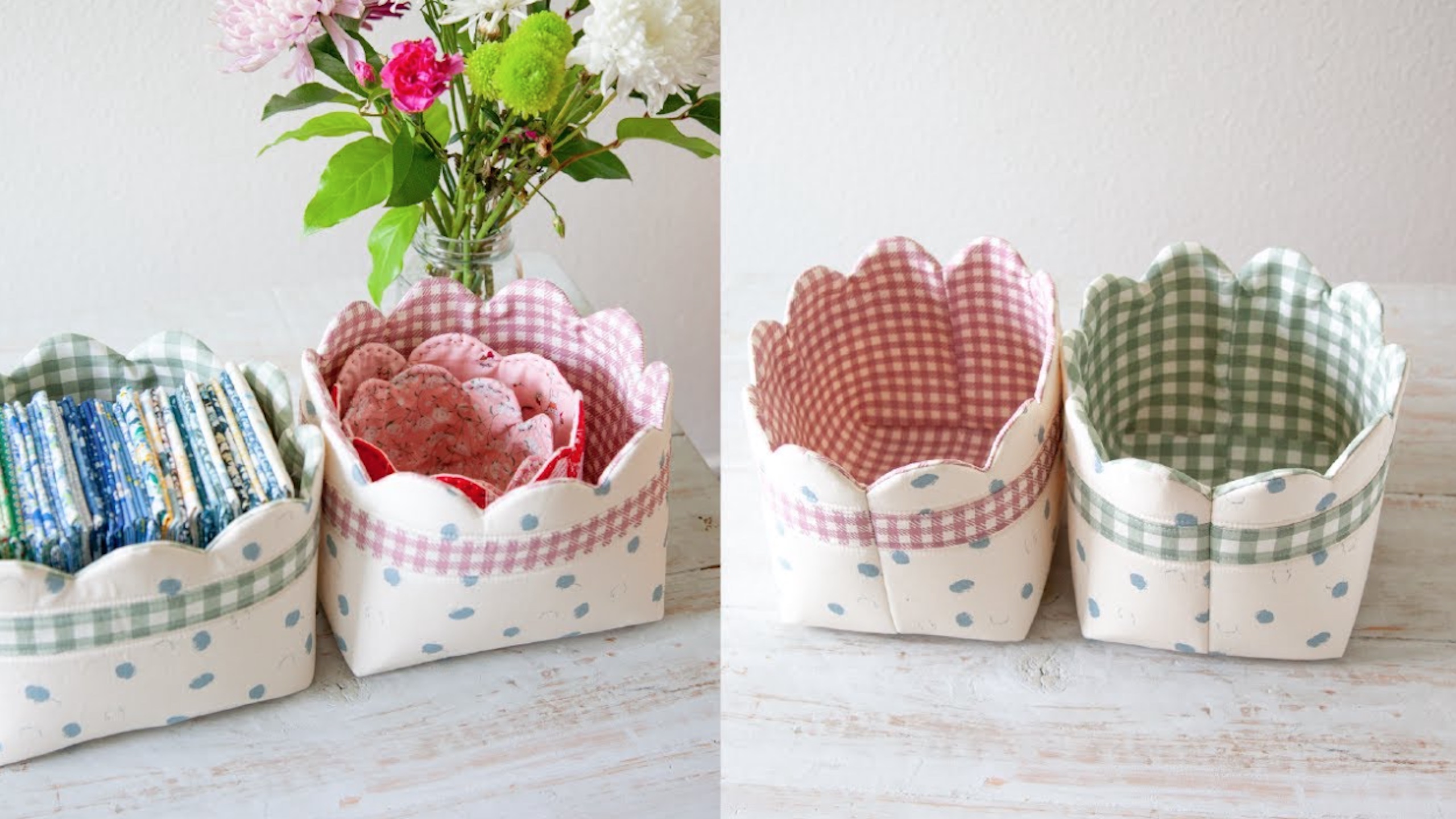 How to sew a Large Scalloped Basket with Minki Kim