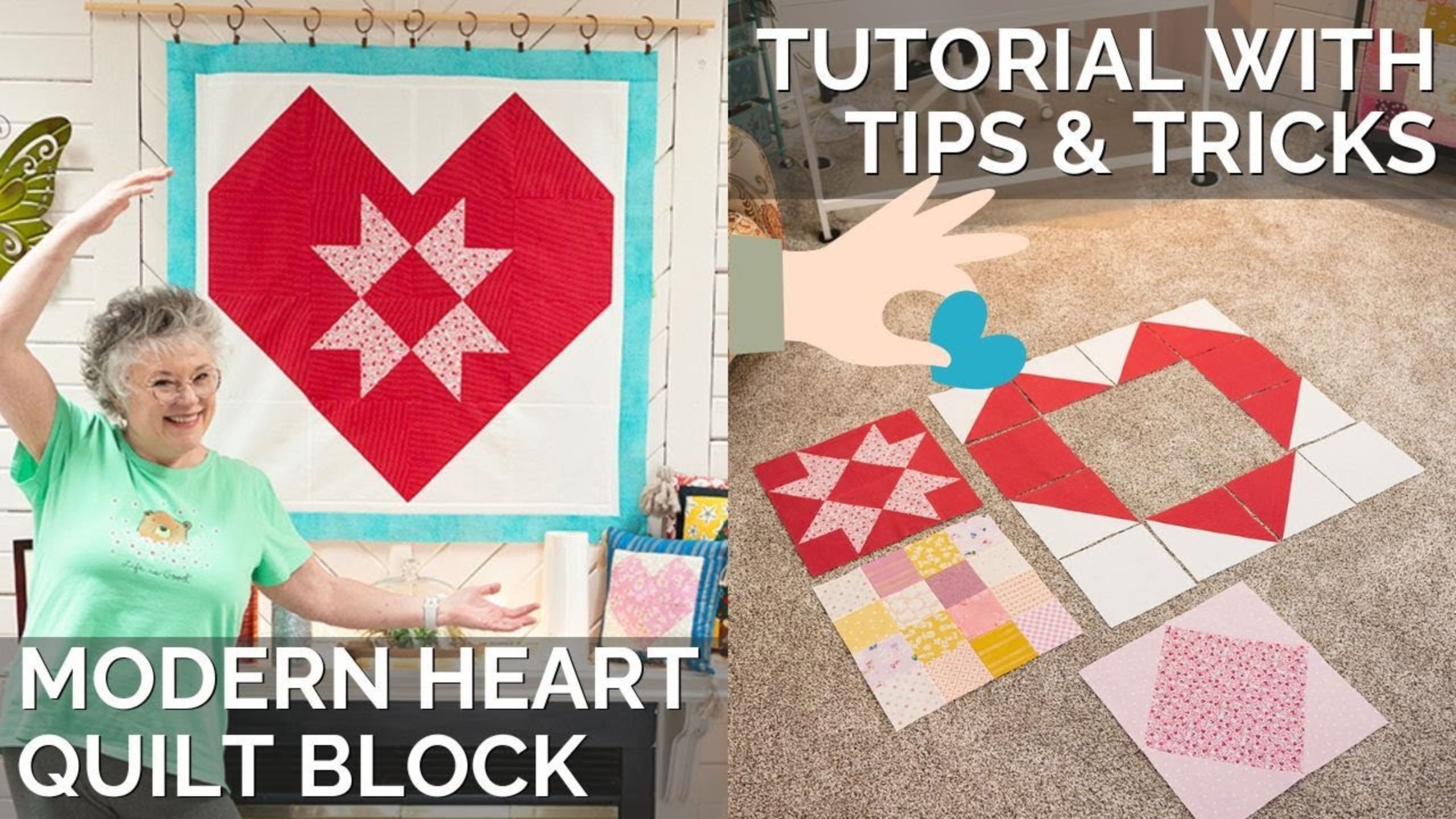 Beginner Friendly Heart Quilt Block with Pattymac Makes
