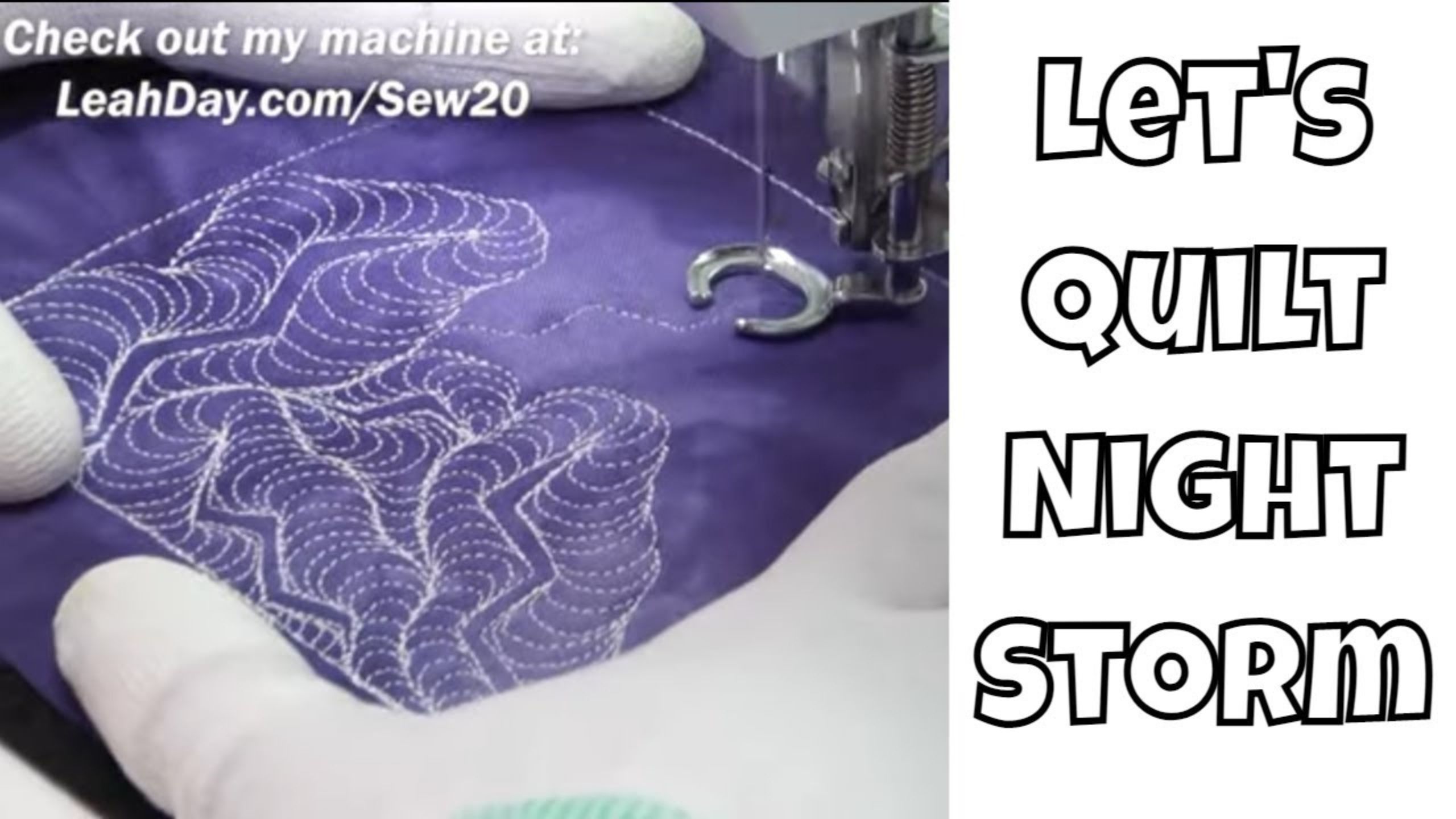 How to Free Motion Quilt Night Storm Design #520 with Leah Day