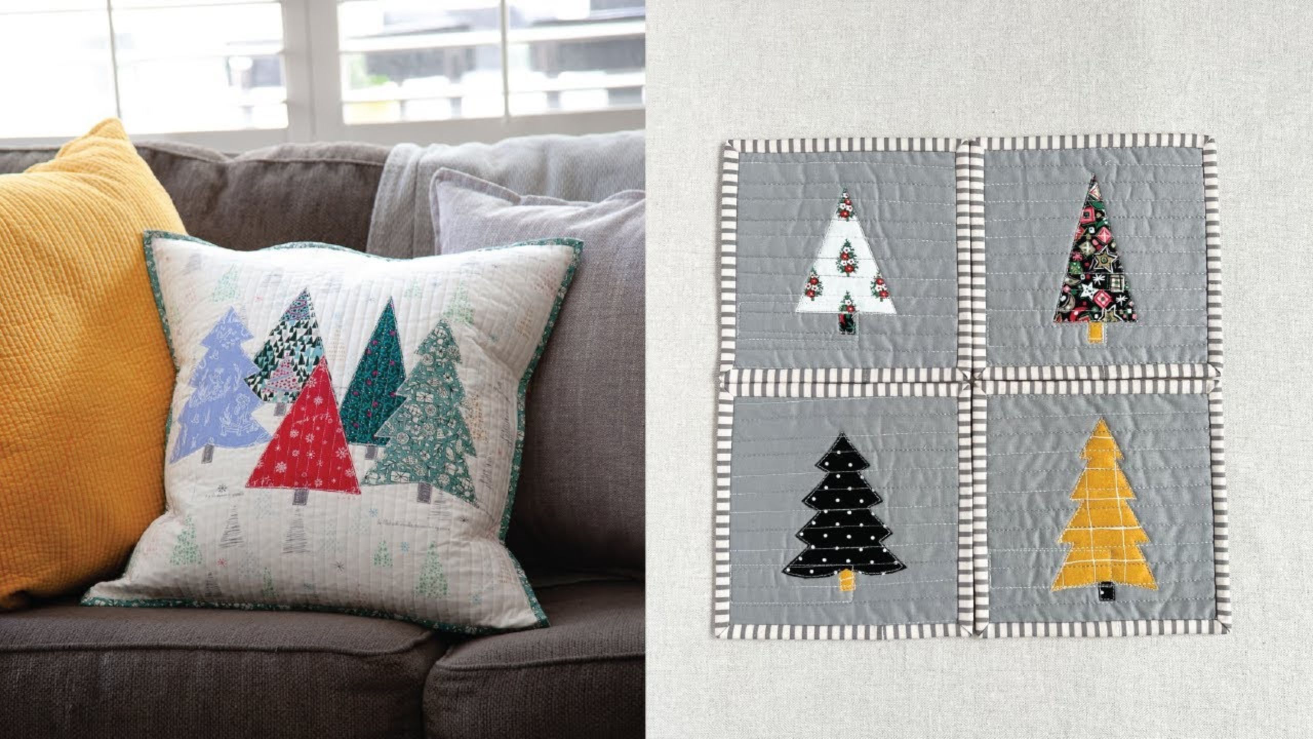 How to Sew a Festive Firs Pillow with Minki Kim