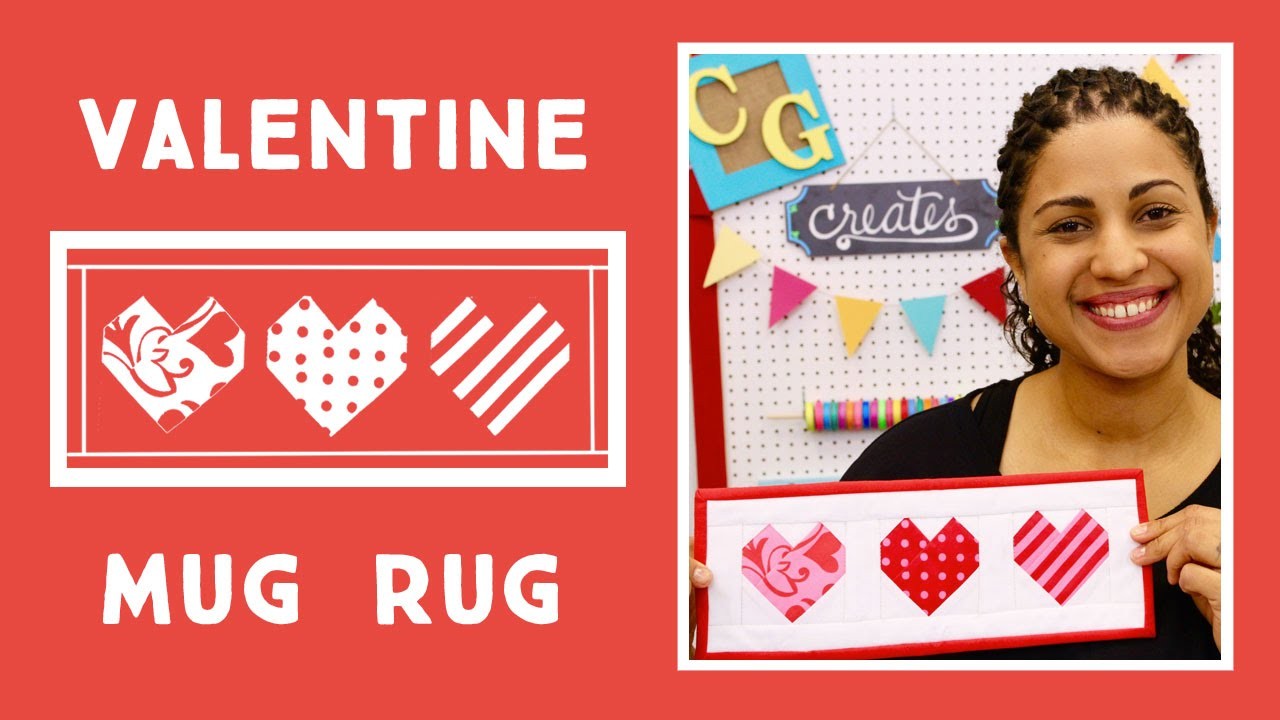 Easy Paper Pieced Valentine's Day Mug Rug