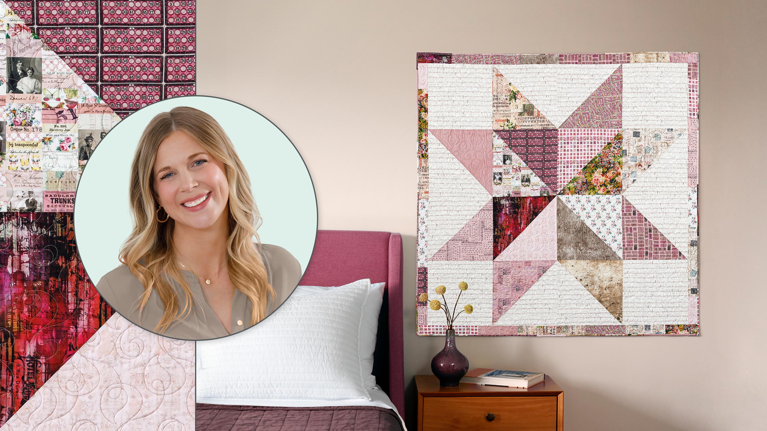 Tim Holtz - Pink Stand Out Star Quilt