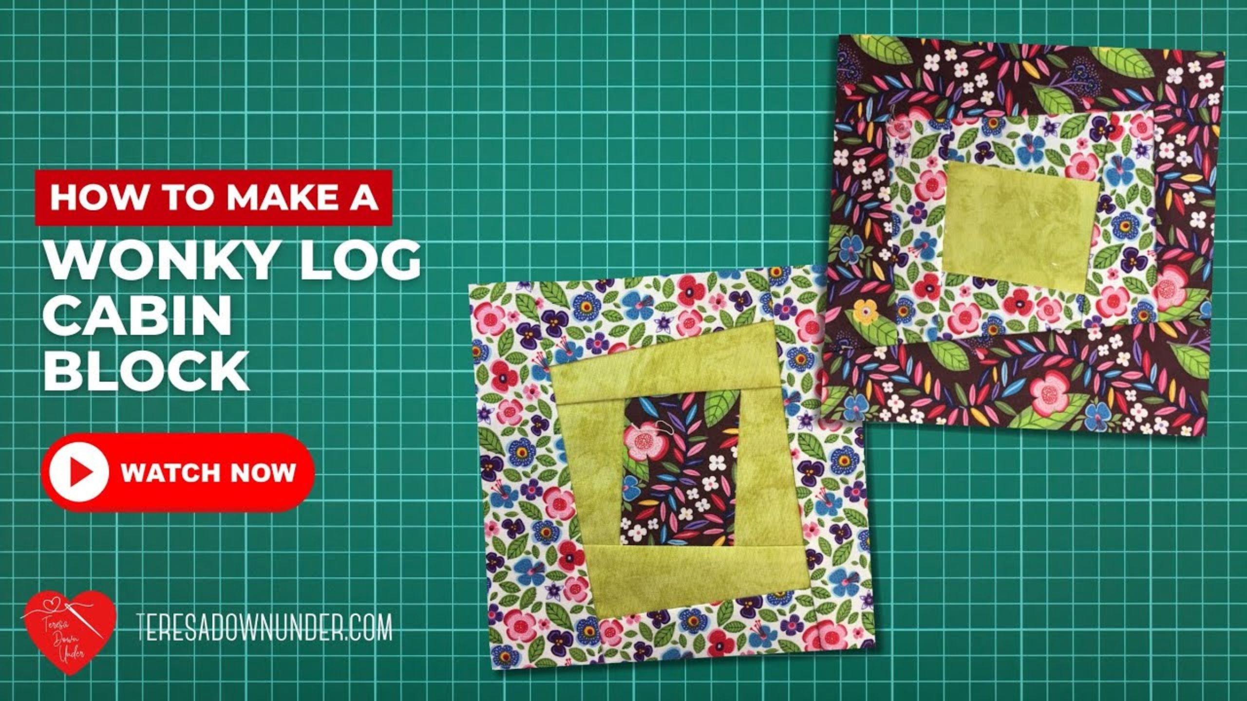 How to make a Wonky log cabin with layer cakes with Teresa Down Under