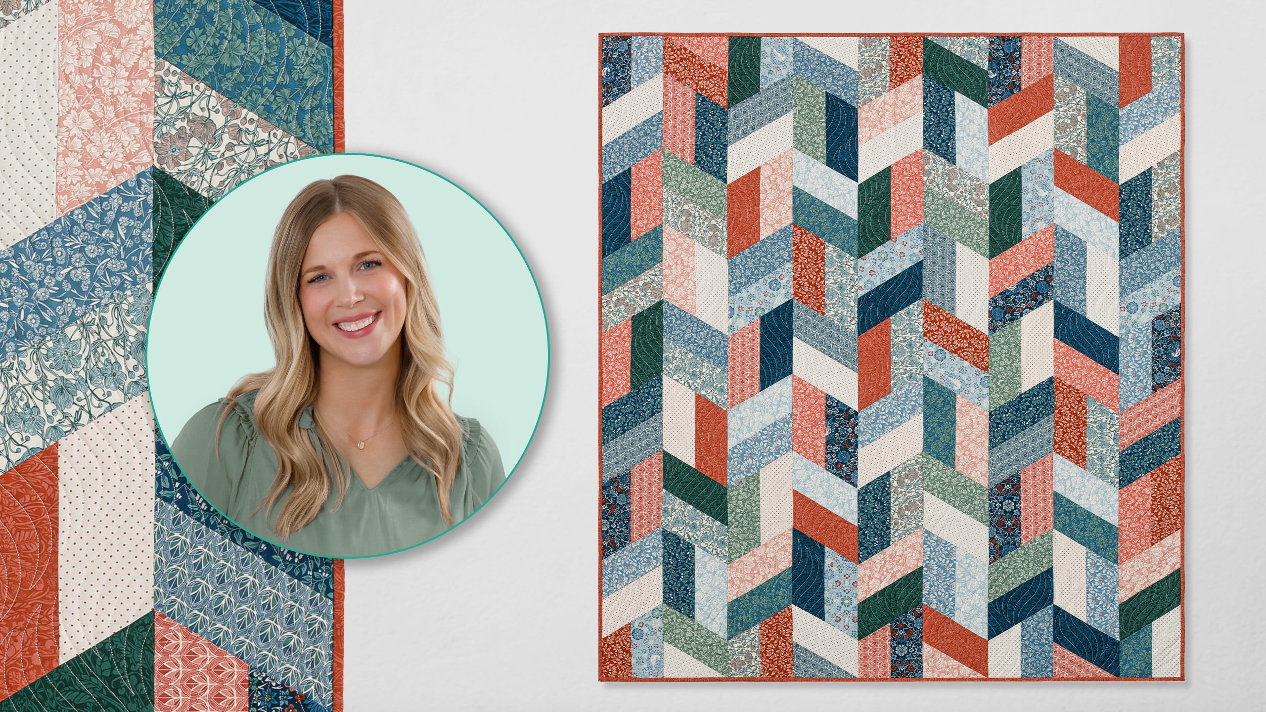 Rhombus Herringbone Quilt