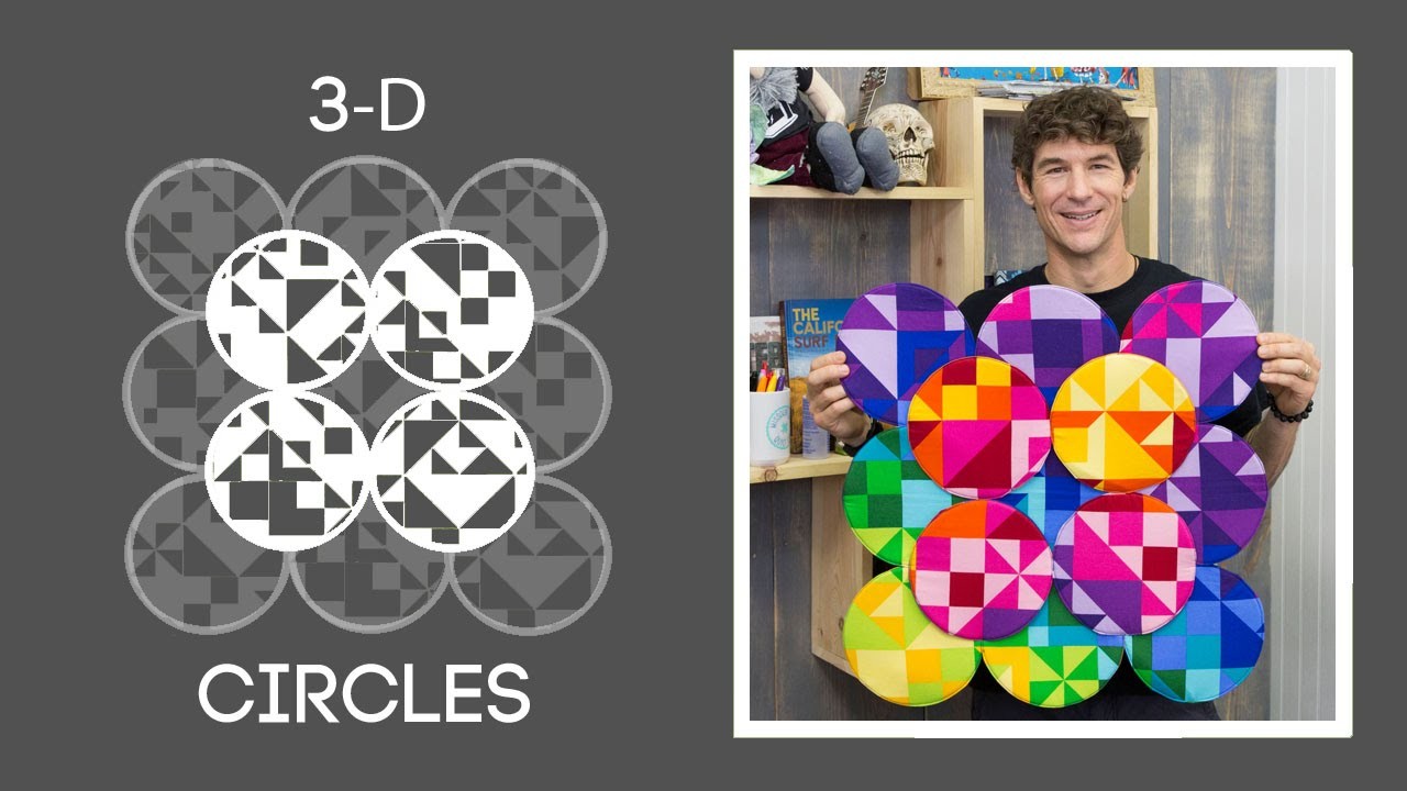 3D Circles Wall Hanging Quilt