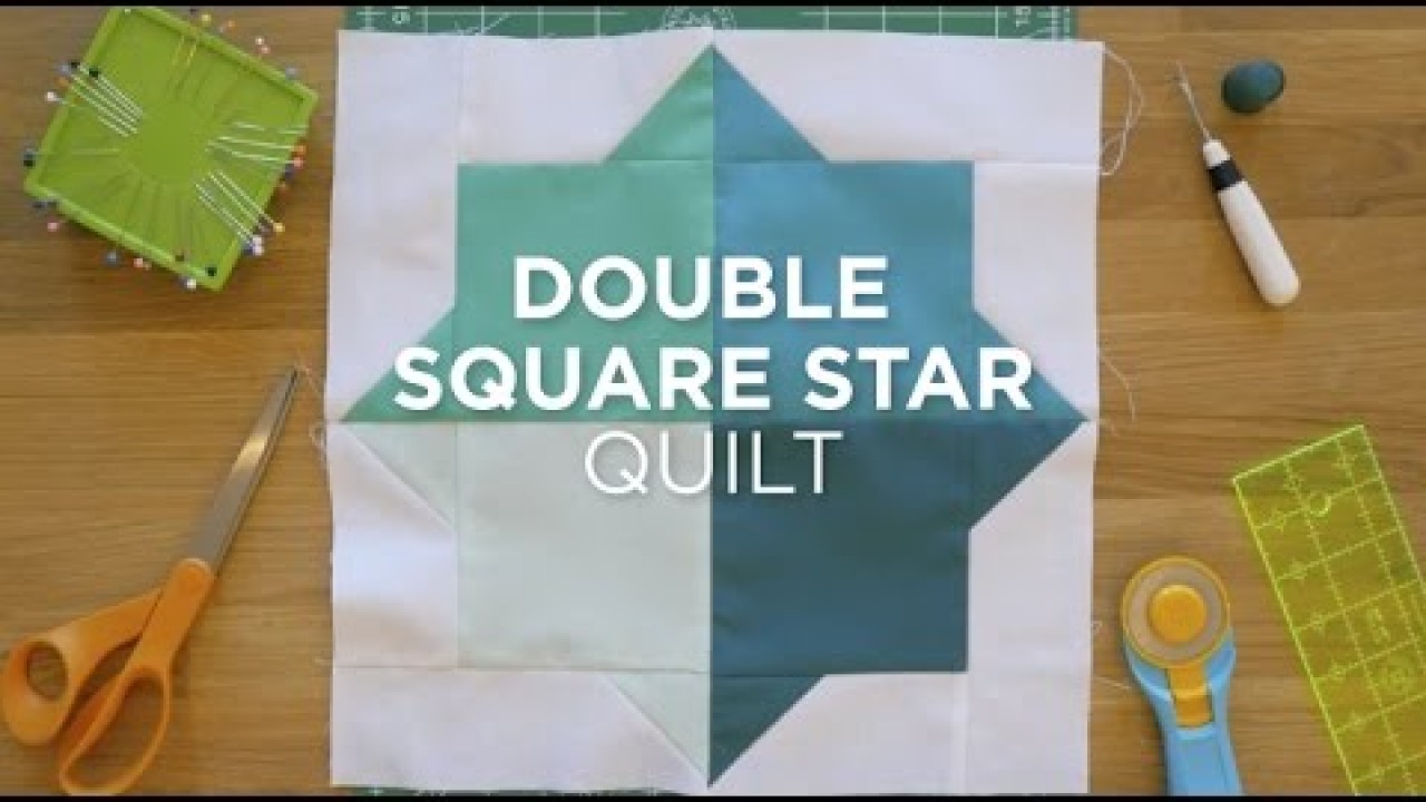 Double Square Star Quilt Block - Quilt Snips