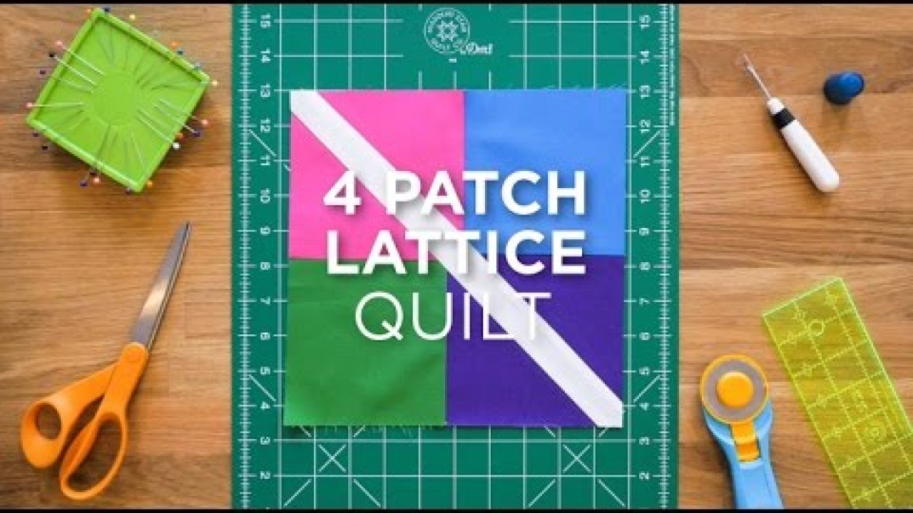 Four Patch Lattice Block - Quilt Snips