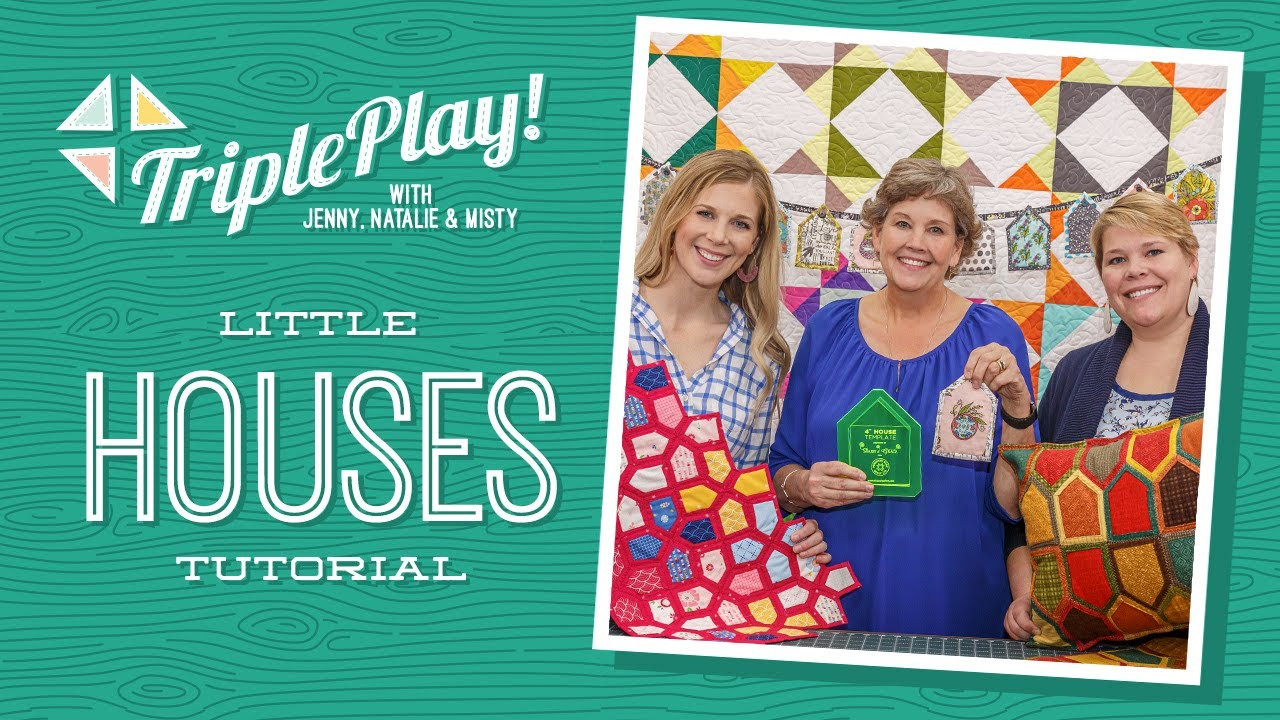 Triple Play 3 Tiny House QuiltAsYouGo Projects with Jenny Doan of Tumbler chevron quilt tutorial missouri star blog