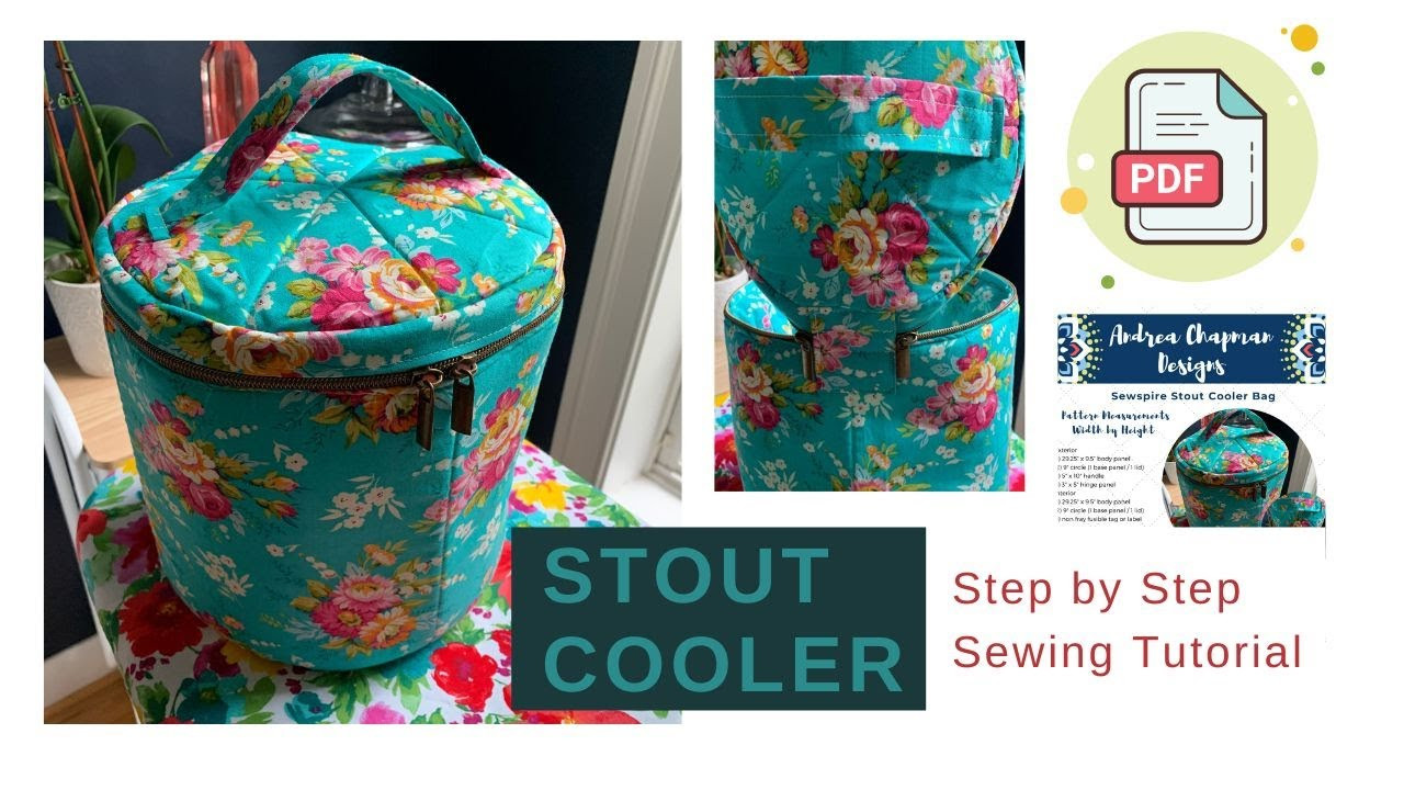 Make a bucket style cooler bag with zipper top with Andrea Chapman of