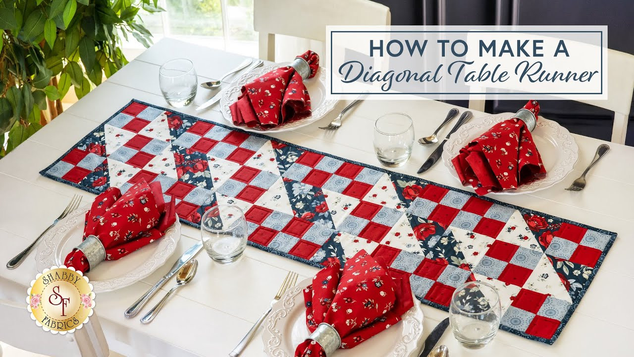 How to Make a Diagonal Table Runner with Jen from Shabby Fabrics
