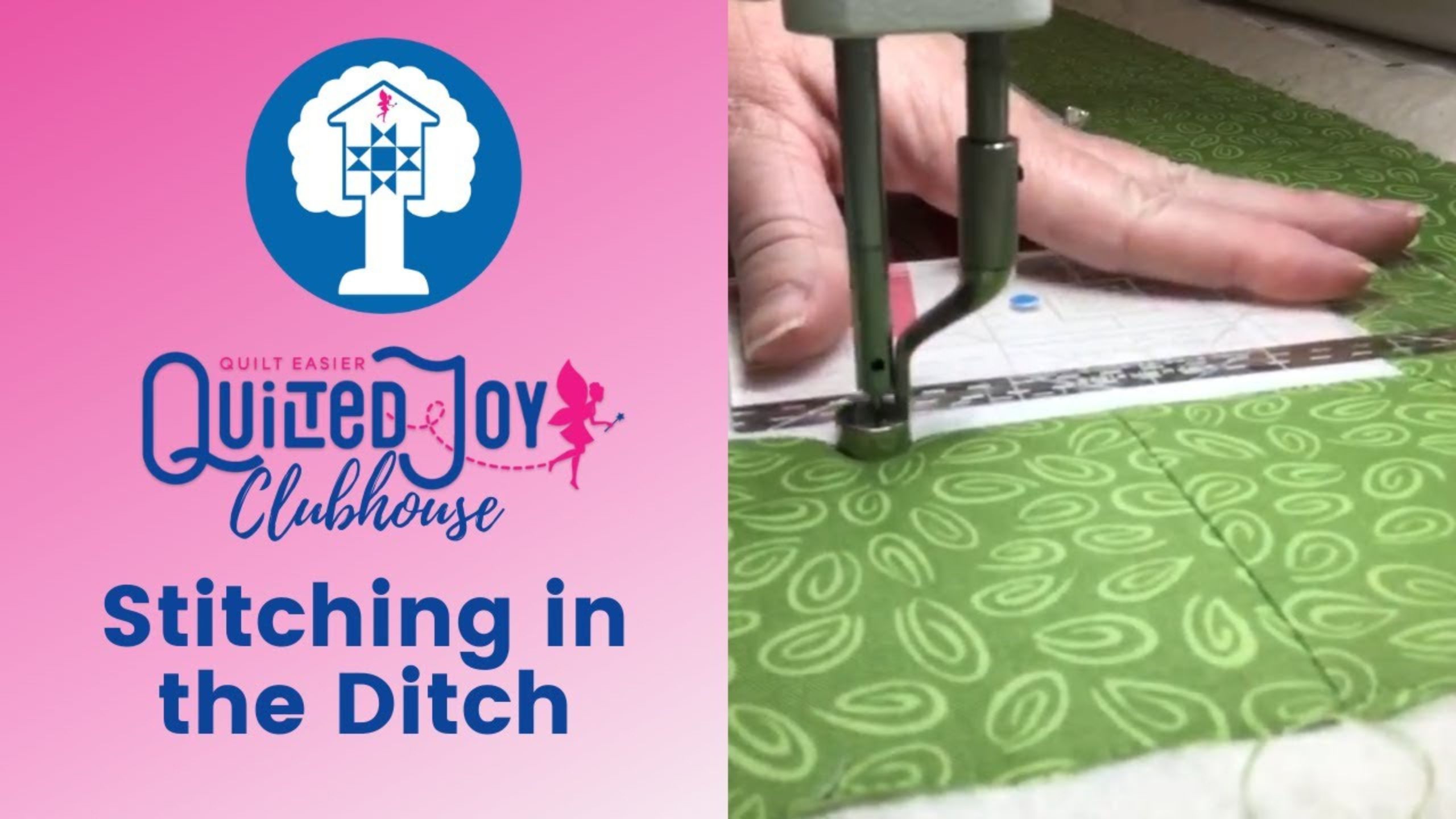 How to Stitch in the Ditch with Machine Quilting Rulers with Angela
