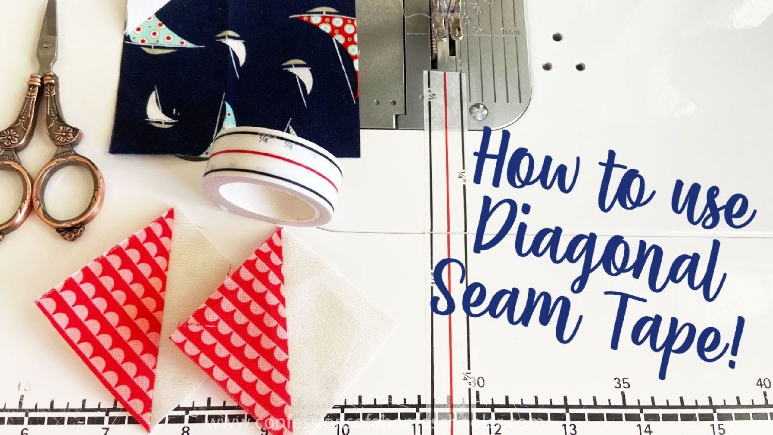 How to Use 1/4" Diagonal Seam Tape - Quilting Quick Tip with Erica Arndt